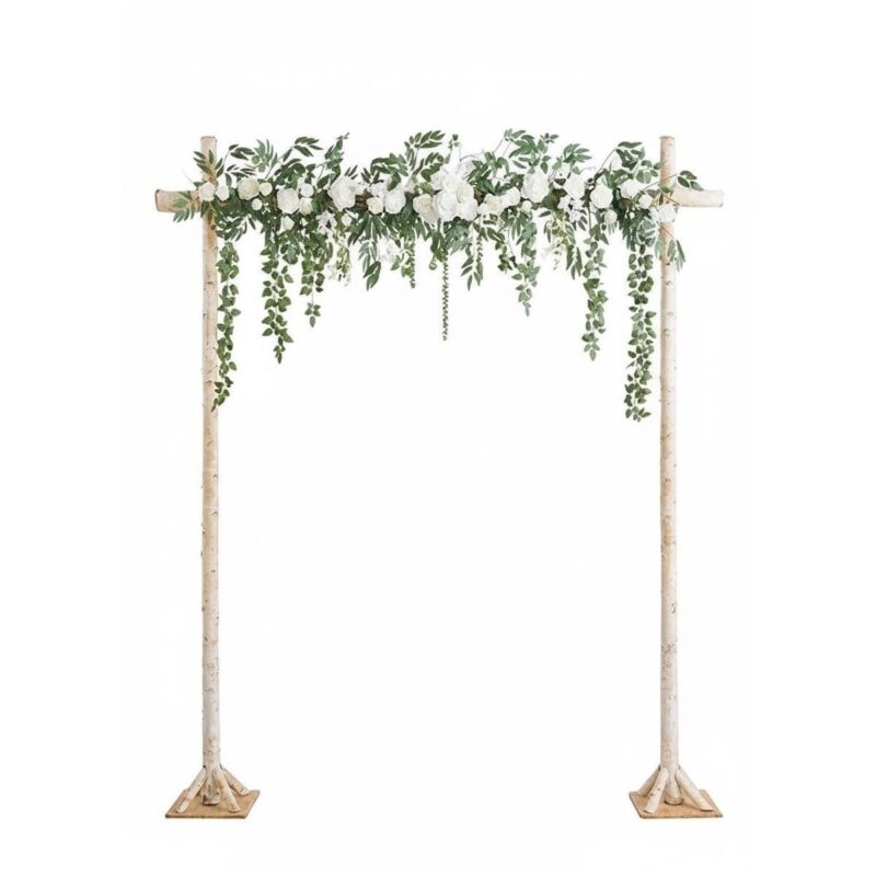 White Faux Flower Garland for Wedding Decor square featured image