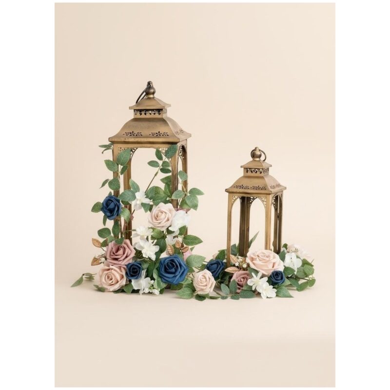 Lantern Flower Garland Set for Wedding Aisles (Set of 6) square featured image