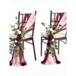 Aisle Chair Flower & Draping Decor Set (Set of 8) square featured image