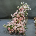 Dusty Rose Head Table Floral Swag Set styled display view