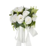 Garden Bridesmaid Bouquet in Ivory and Champagne front view